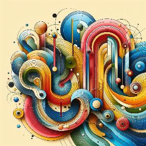 colorful abstract art poster with geometric shapes (47)